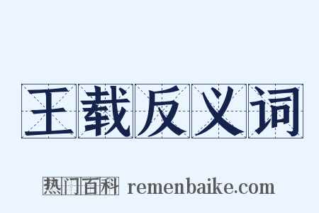 王载反义词是什么意思的图片